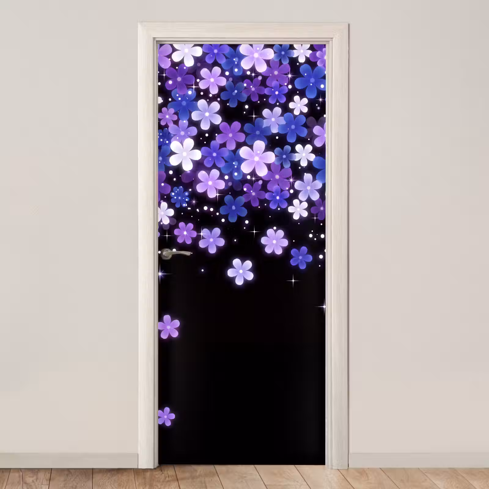 Türtapete - Blumen – Lila – Modern — 1