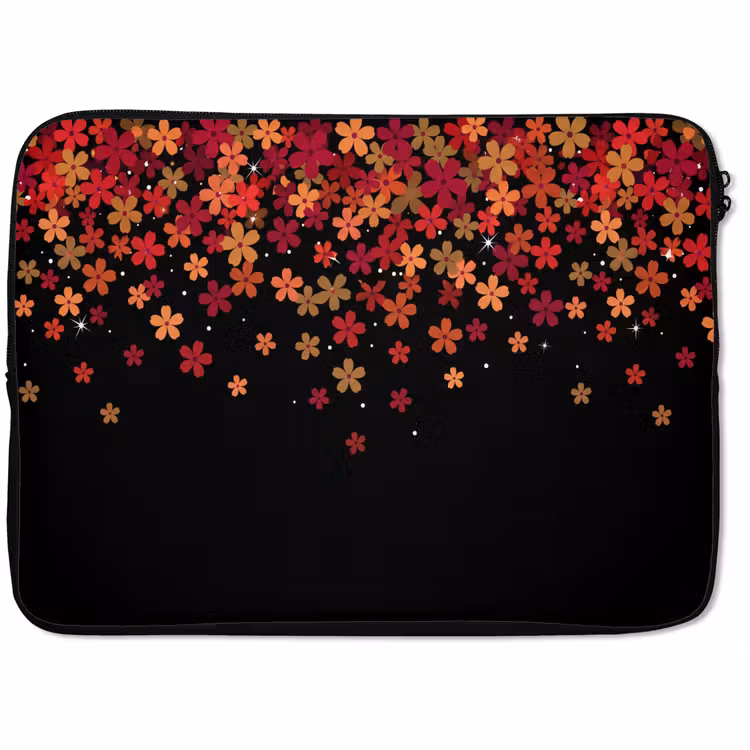 Laptop hülle - Blumen – Abstrakt – Orange — 1
