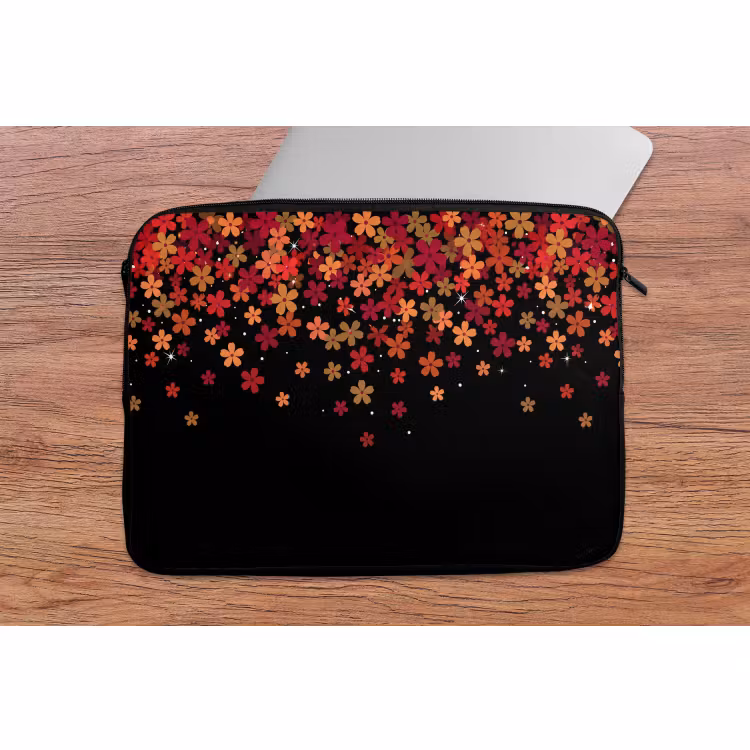 Laptop hülle - Blumen – Abstrakt – Orange — 2