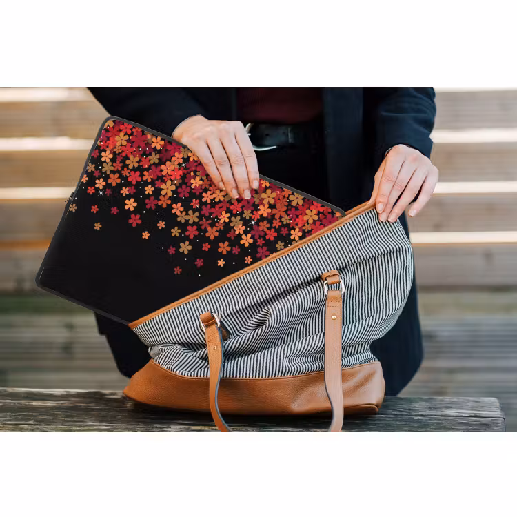 Laptop hülle - Blumen – Abstrakt – Orange — 4