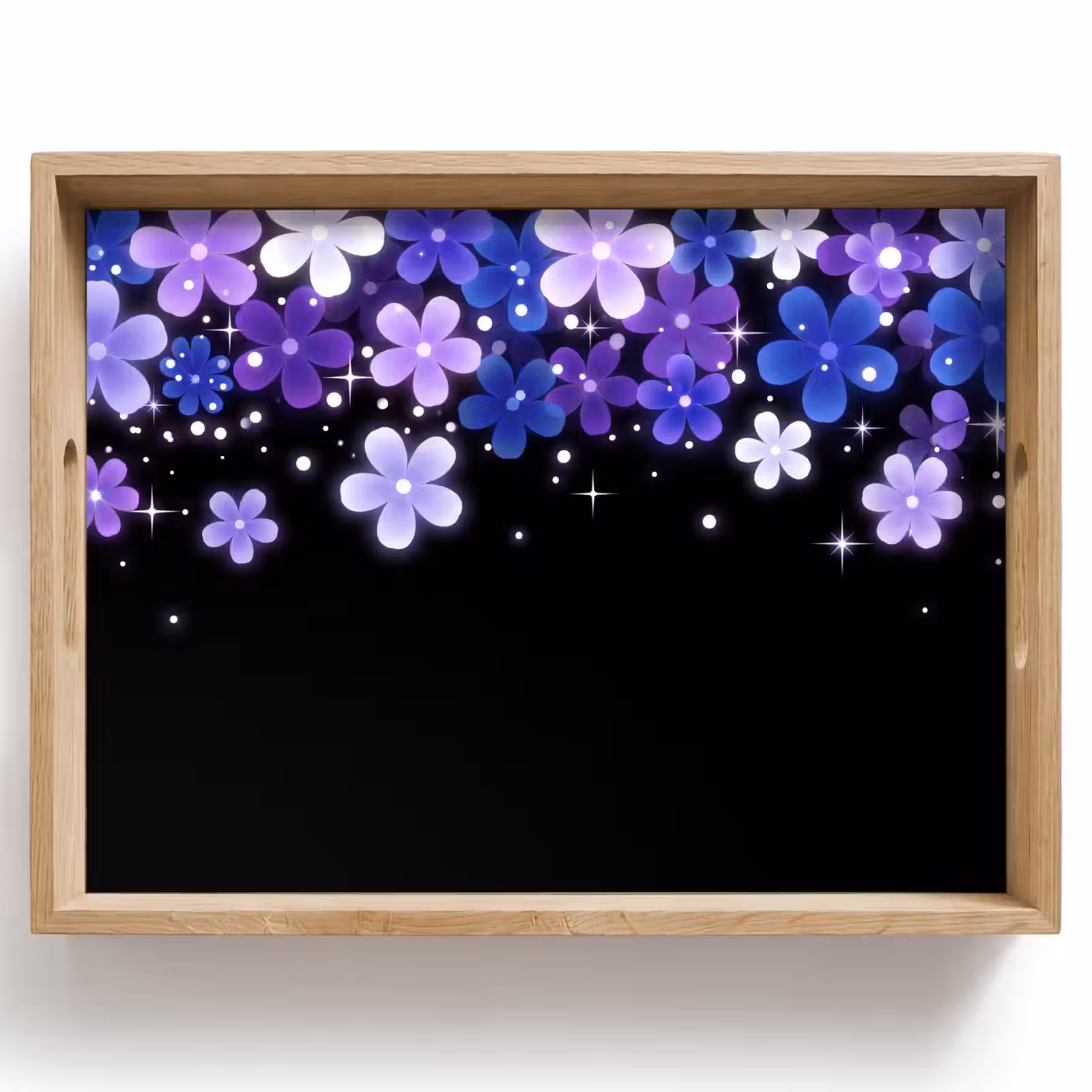 Tablett - Blumen – Lila – Modern — 1