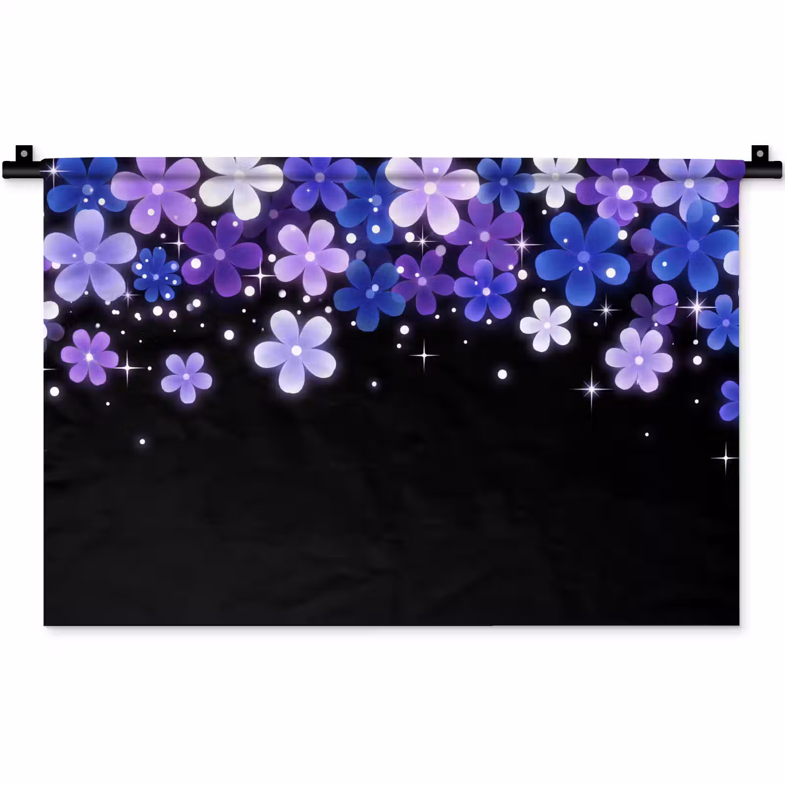 Wandteppich - Blumen – Lila – Modern — 1