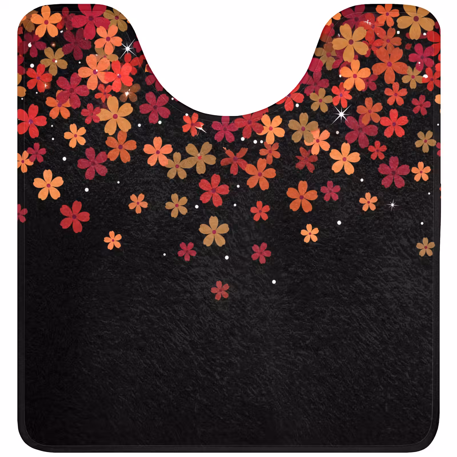 WC Vorleger - Blumen – Abstrakt – Orange — 1
