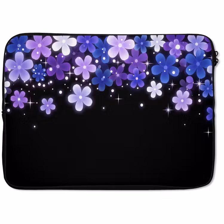 Laptop hülle - Blumen – Lila – Modern — 1