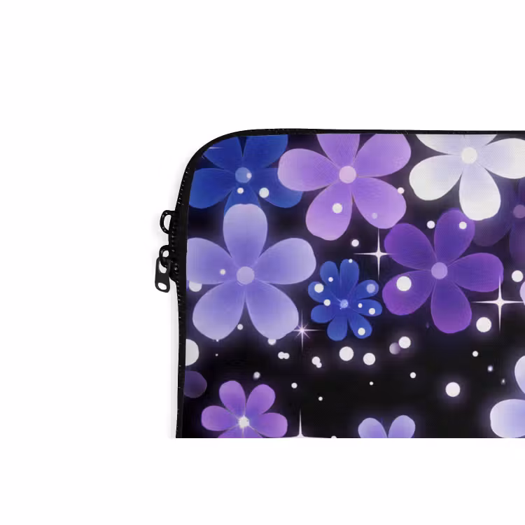 Laptop hülle - Blumen – Lila – Modern — 5