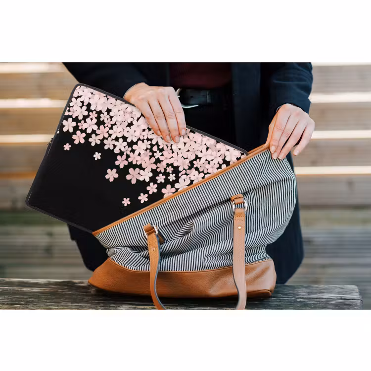 Laptop hülle - Rosa Blumen – Natur — 4