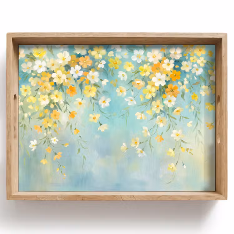Tablett - Blumen – Zart – Frühling — 1