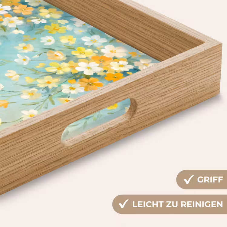 Tablett - Blumen – Zart – Frühling — 5