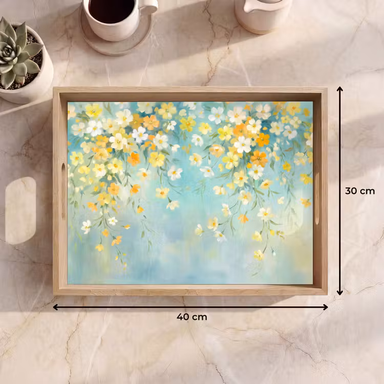 Tablett - Blumen – Zart – Frühling — 9