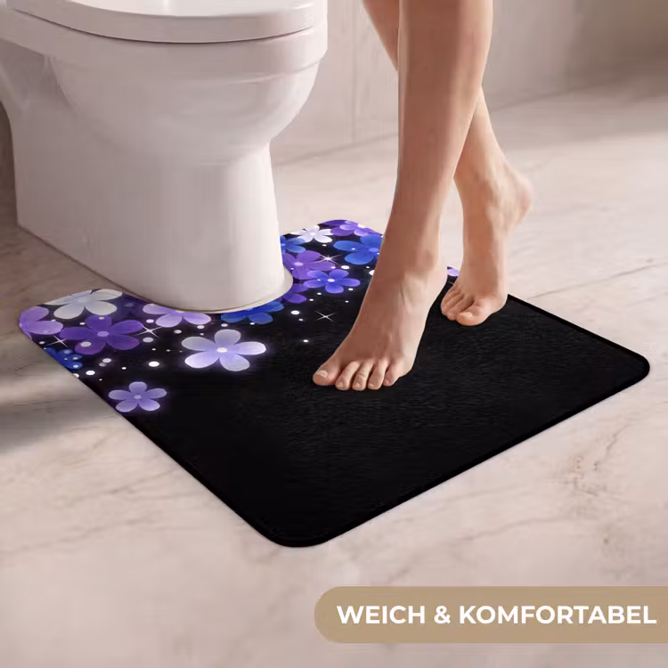 WC Vorleger - Blumen – Lila – Modern — 5