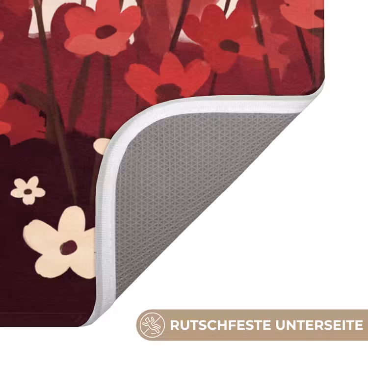 WC Vorleger - Blumen – Rot – Natur — 3