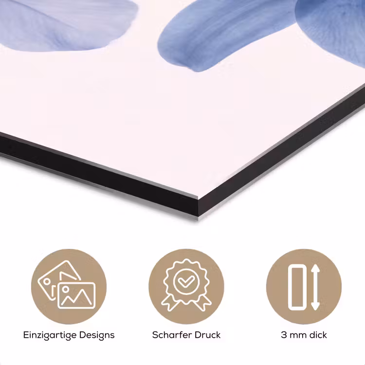 Alu-Dibond-Bild - Blumen – Transparent – Modern — 7