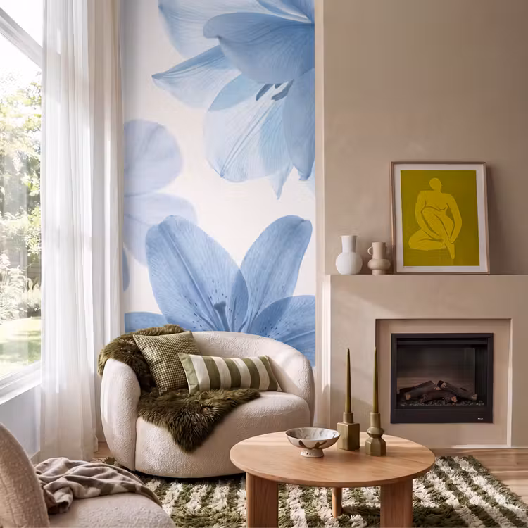 Tapete - Blumen – Transparent – Modern — 1