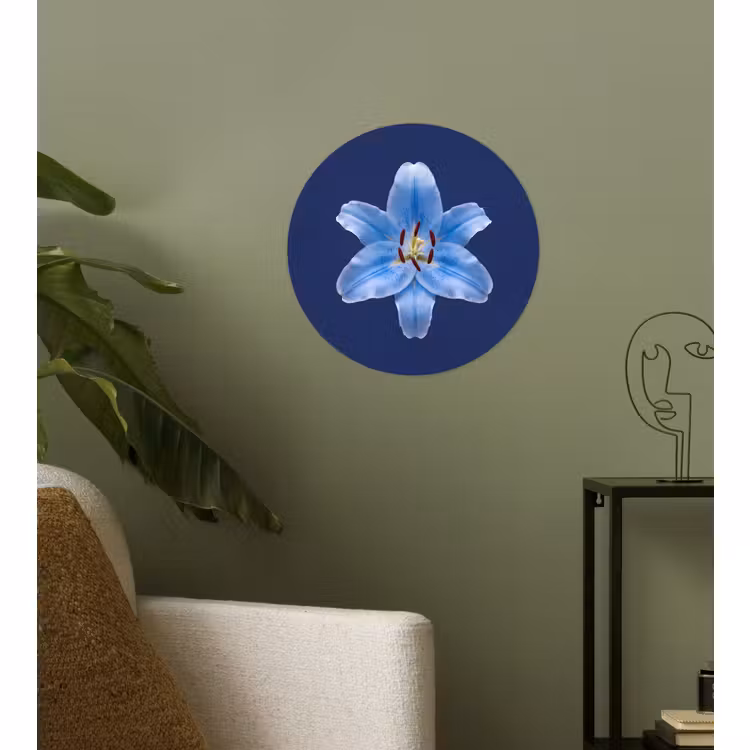 Runde Tapete - Blaue Lilie – Blumen — 3