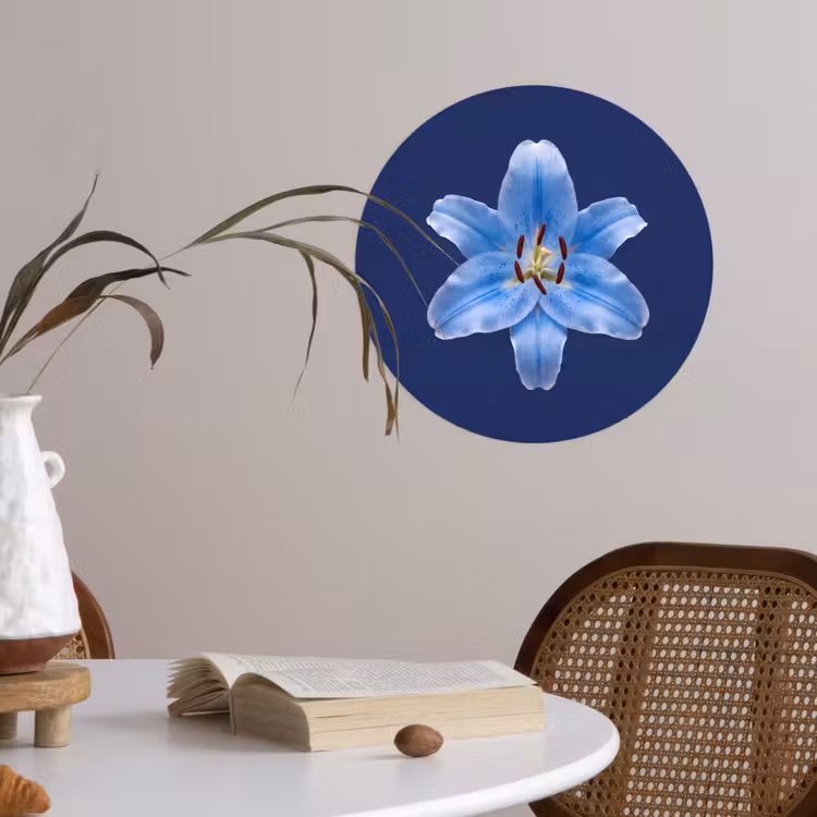 Runde Tapete - Blaue Lilie – Blumen — 4