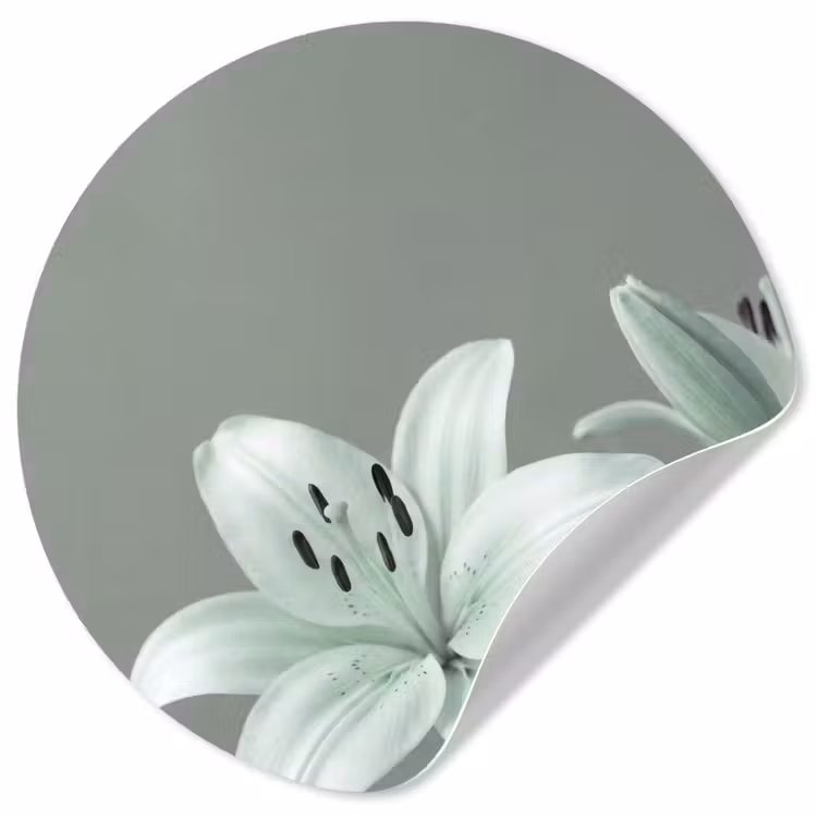 Runde Tapete - Blumen – Natur – Grün — 1