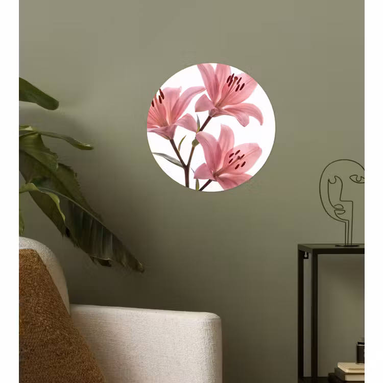 Runde Tapete - Blumen – Sanft – Modern — 3