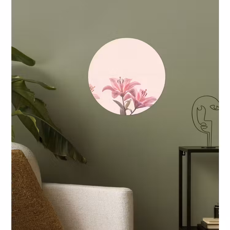 Runde Tapete - Blumen – Zart – Flora — 3