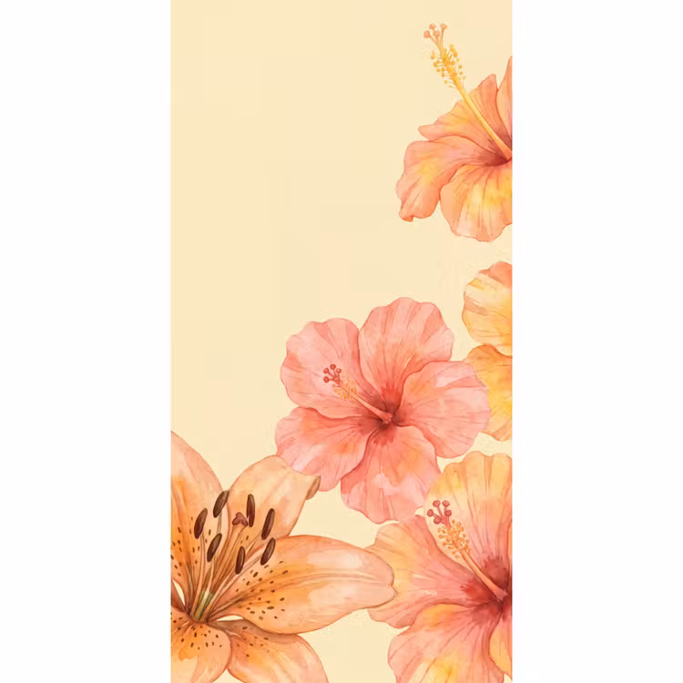 Tapete - Blumen – Aquarell – Natur — 2
