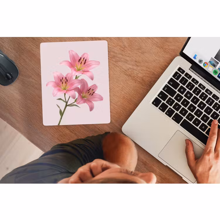 Mauspad - Blumen – Zart – Rosa — 2