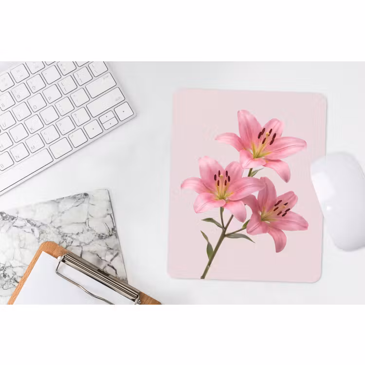 Mauspad - Blumen – Zart – Rosa — 4
