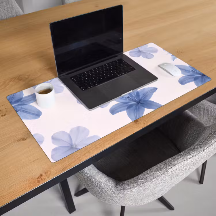 Schreibtischunterlage - Blumen – Transparent – Modern — 1