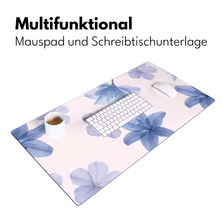 Schreibtischunterlage - Blumen – Transparent – Modern — 4