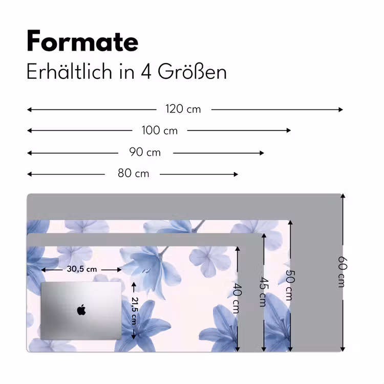 Schreibtischunterlage - Blumen – Transparent – Modern — 5