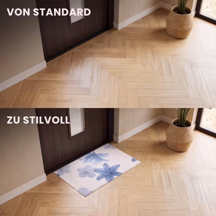 Fußmatte - Blumen – Transparent – Modern — 3