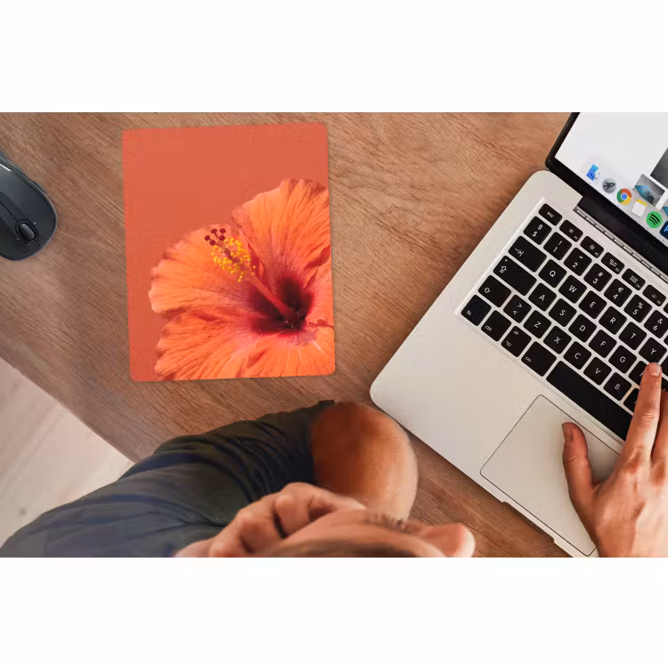 Mauspad - Blumen – Orange – Natur — 2
