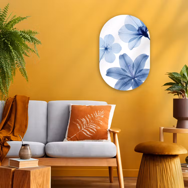 Forexbild Oval - Blaue Blumen – Natur — 2