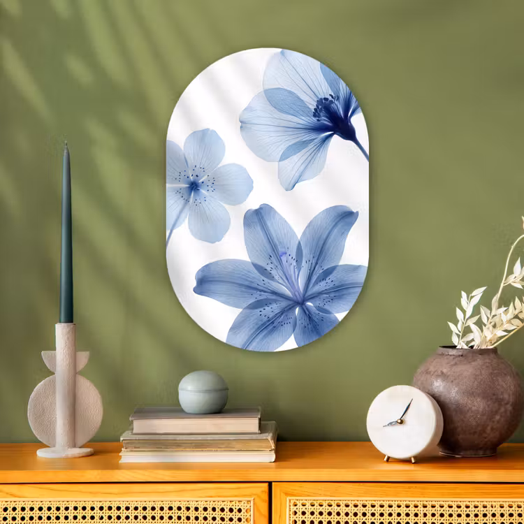 Forexbild Oval - Blaue Blumen – Natur — 3