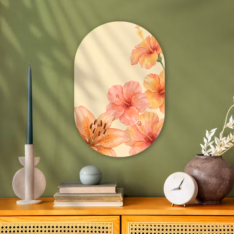 Forexbild Oval - Blumen – Aquarell – Natur — 3
