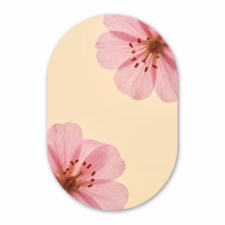 Forexbild Oval - Blumen – Flora – Pastell — 1