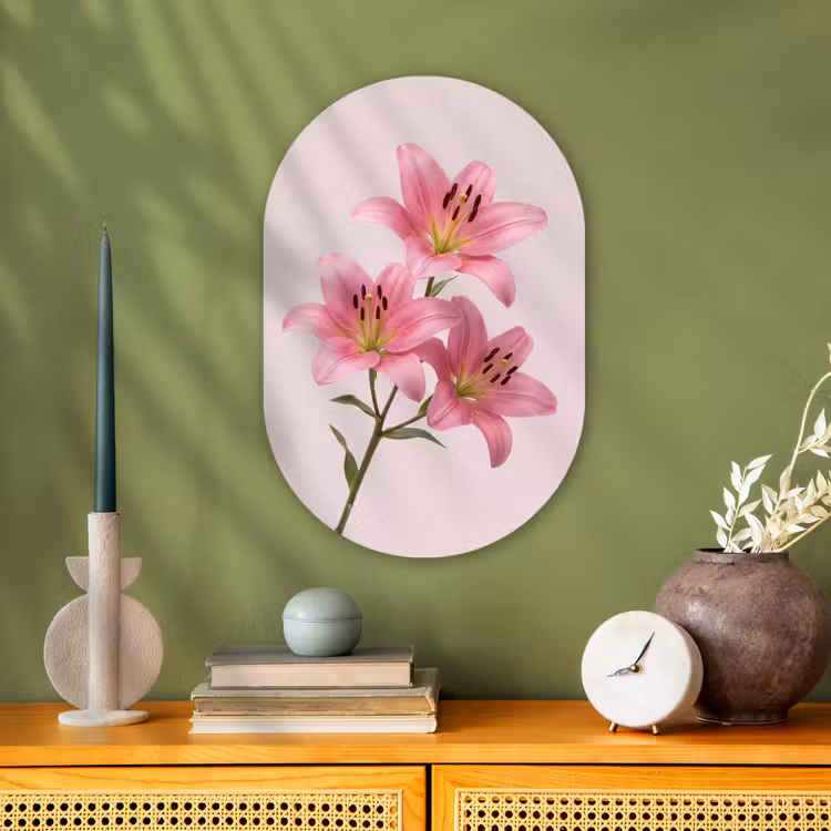 Forexbild Oval - Blumen – Zart – Rosa — 3