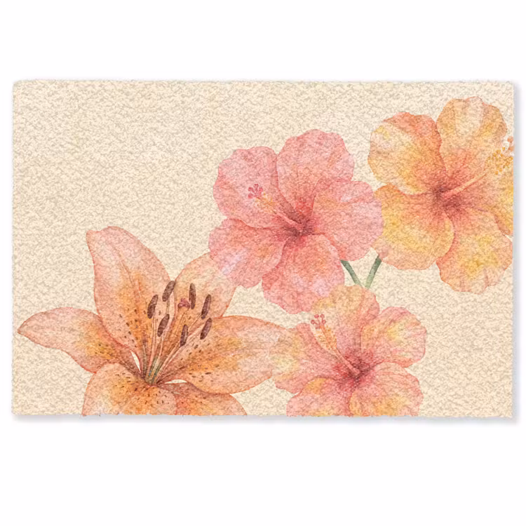 Fußmatte - Blumen – Aquarell – Natur — 1