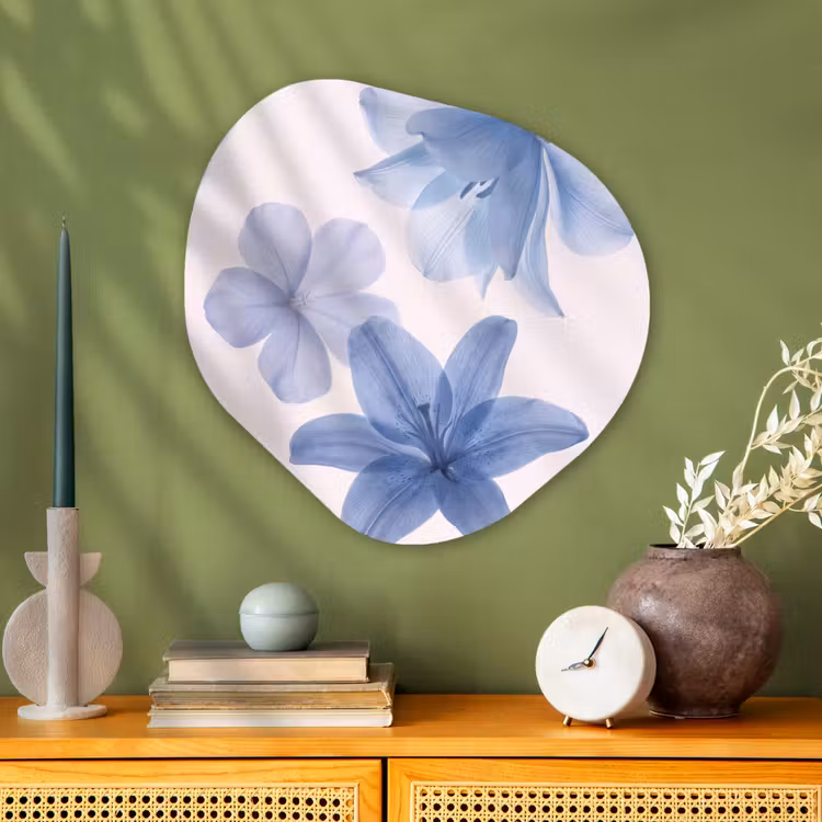 Glasbild Organische Form - Blumen – Transparent – Modern — 2