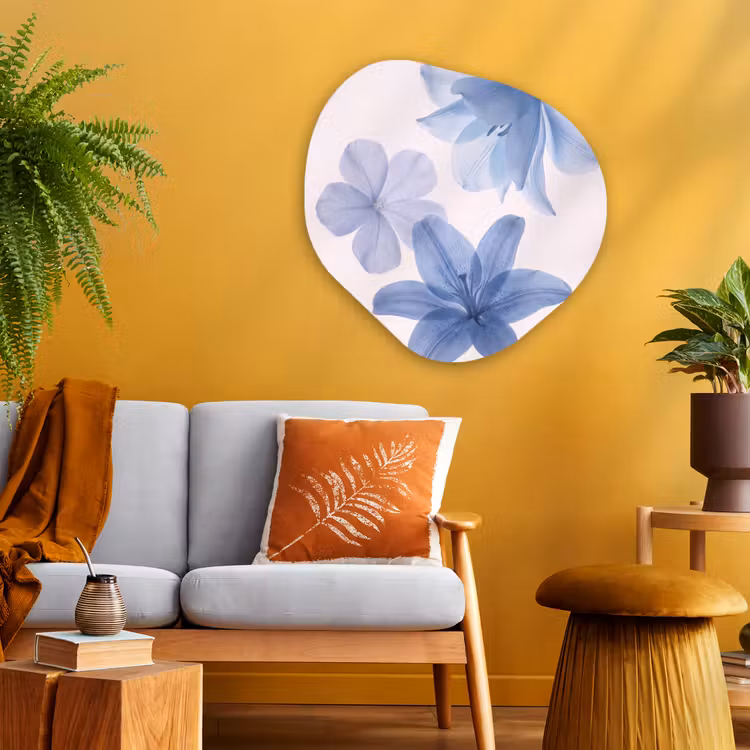 Glasbild Organische Form - Blumen – Transparent – Modern — 3