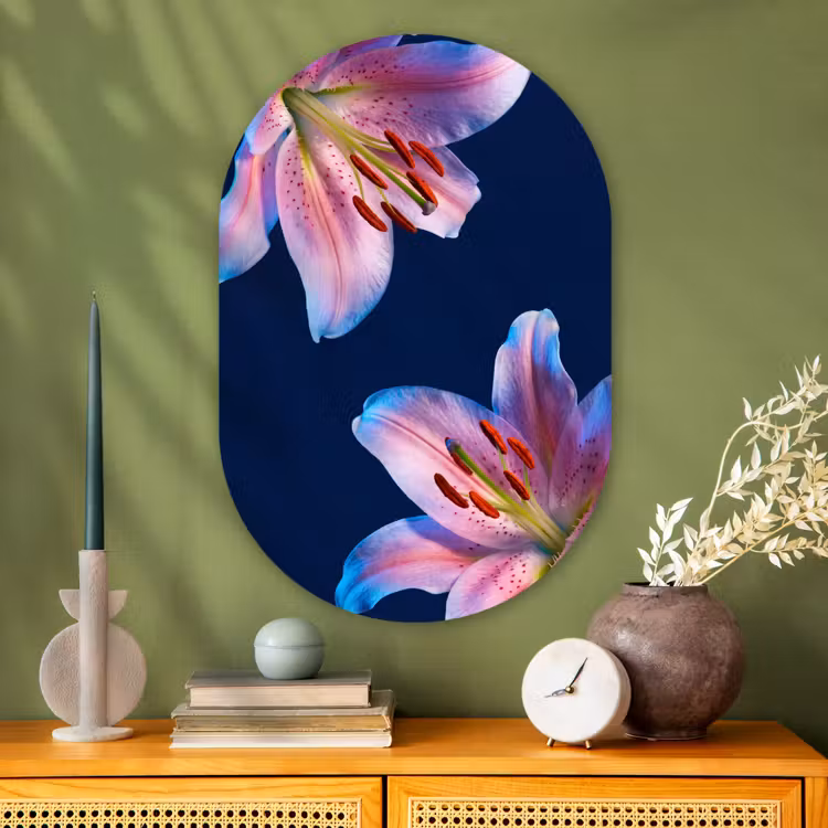 Glasbild Oval - Blumen – Farbenfroh – Botanisch — 2