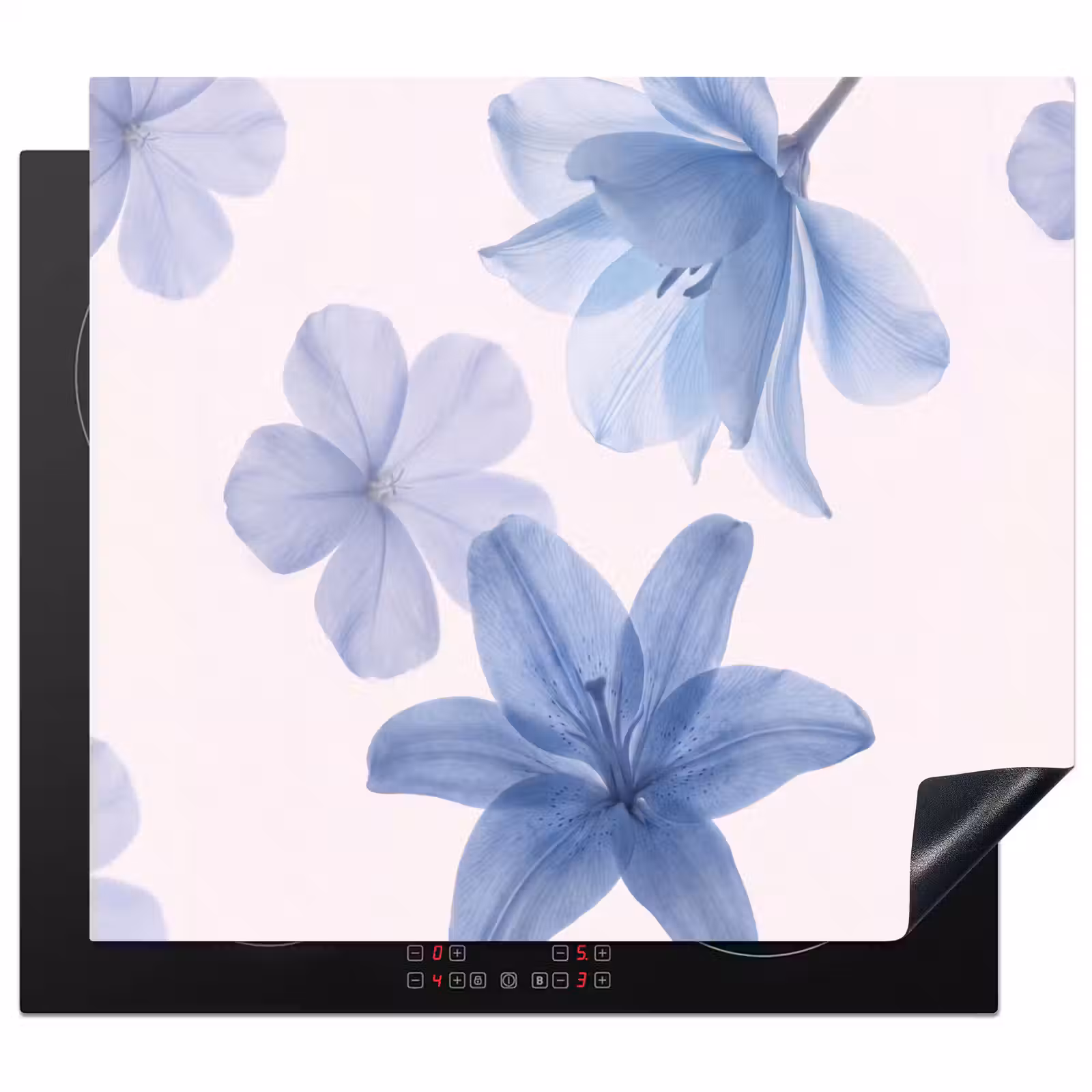 Herdabdeckplatte - Blumen – Transparent – Modern — 1