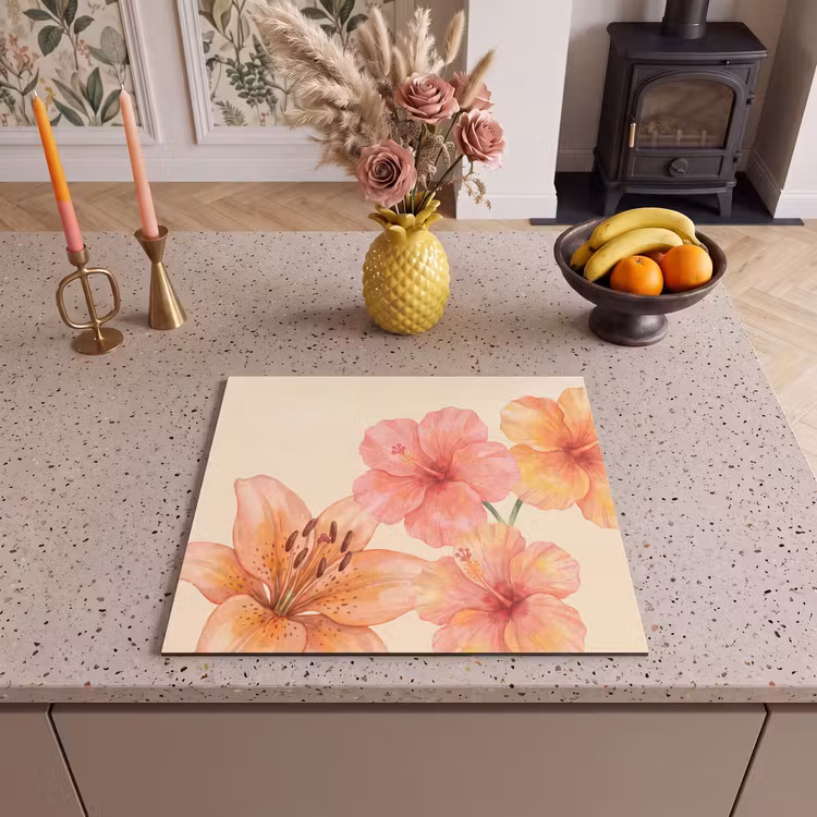 Herdabdeckplatte - Blumen – Aquarell – Natur — 2