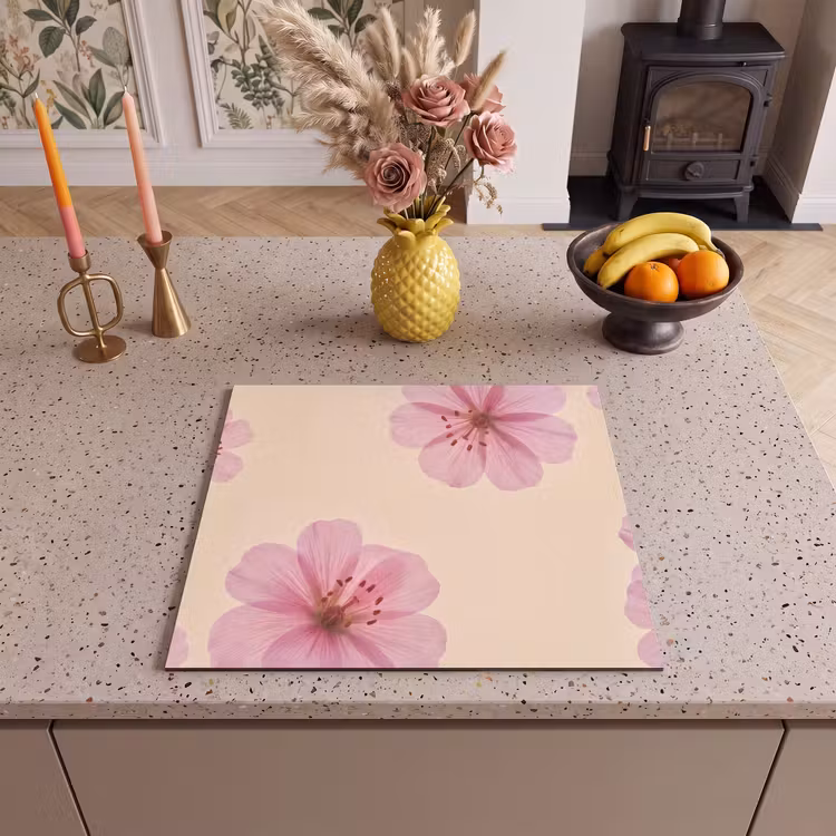Herdabdeckplatte - Blumen – Flora – Pastell — 2