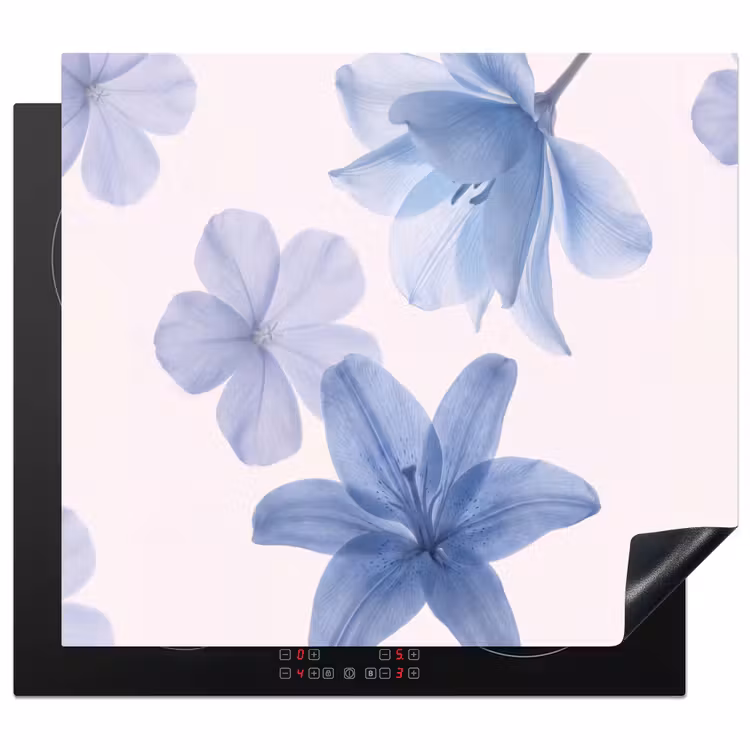 Herdabdeckplatte - Blumen – Transparent – Modern — 1