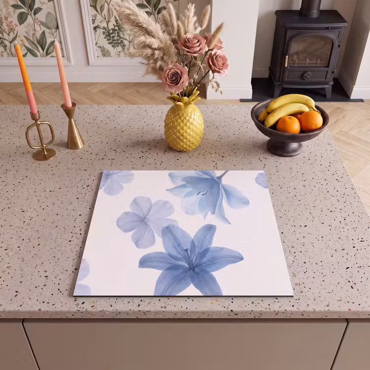 Herdabdeckplatte - Blumen – Transparent – Modern — 2