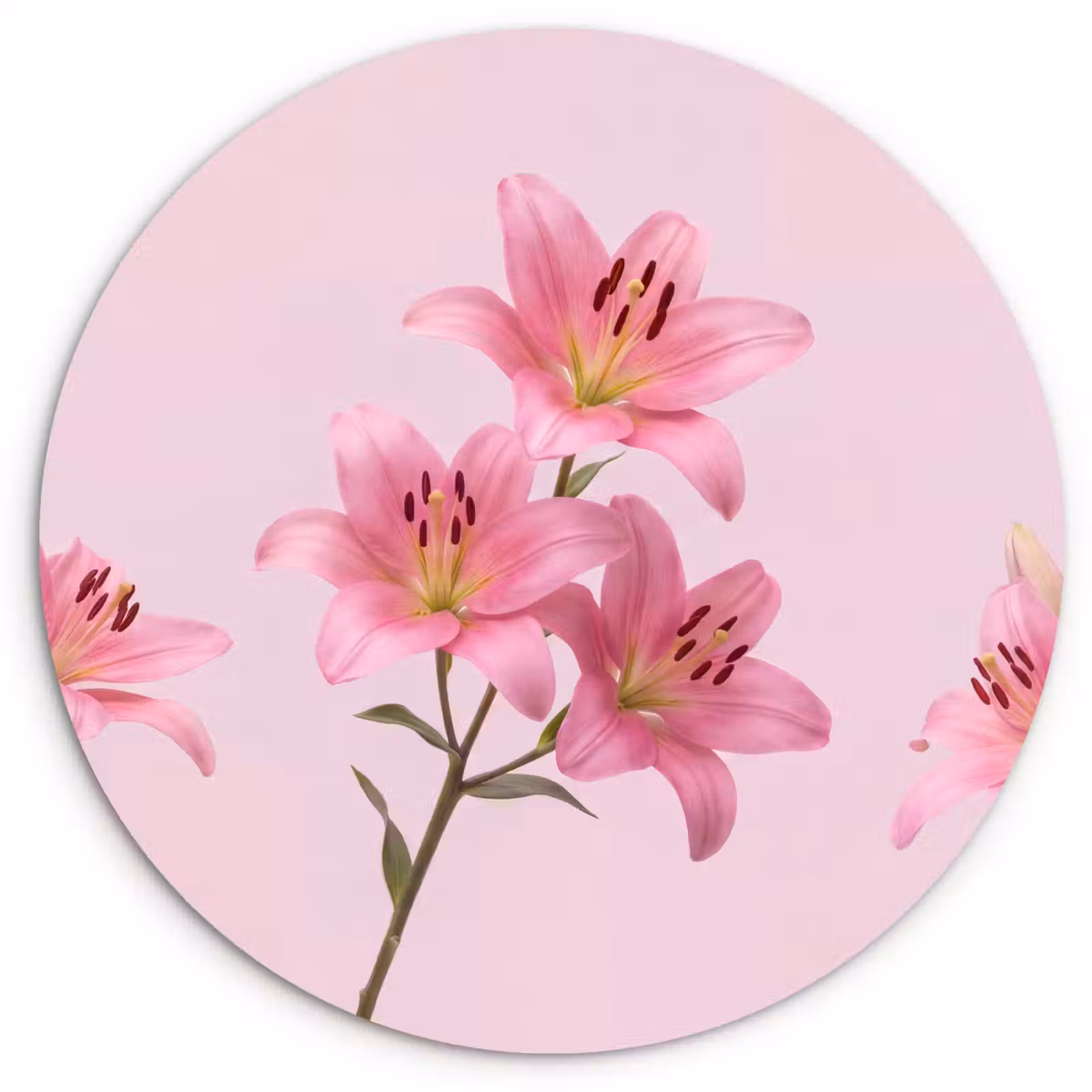 Forexbild Rund - Blumen – Zart – Rosa — 1