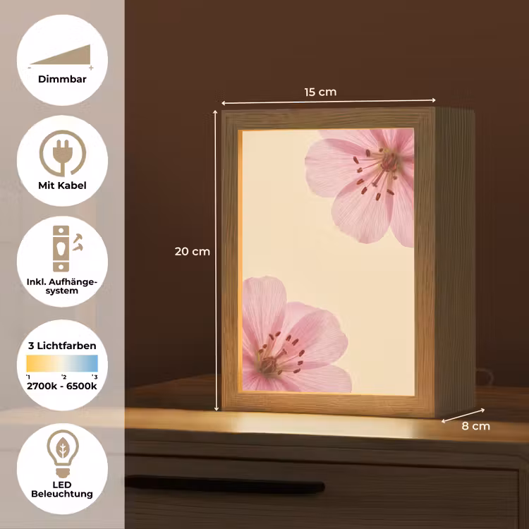 Personalisierte Lightbox - Blumen – Flora – Pastell — 6