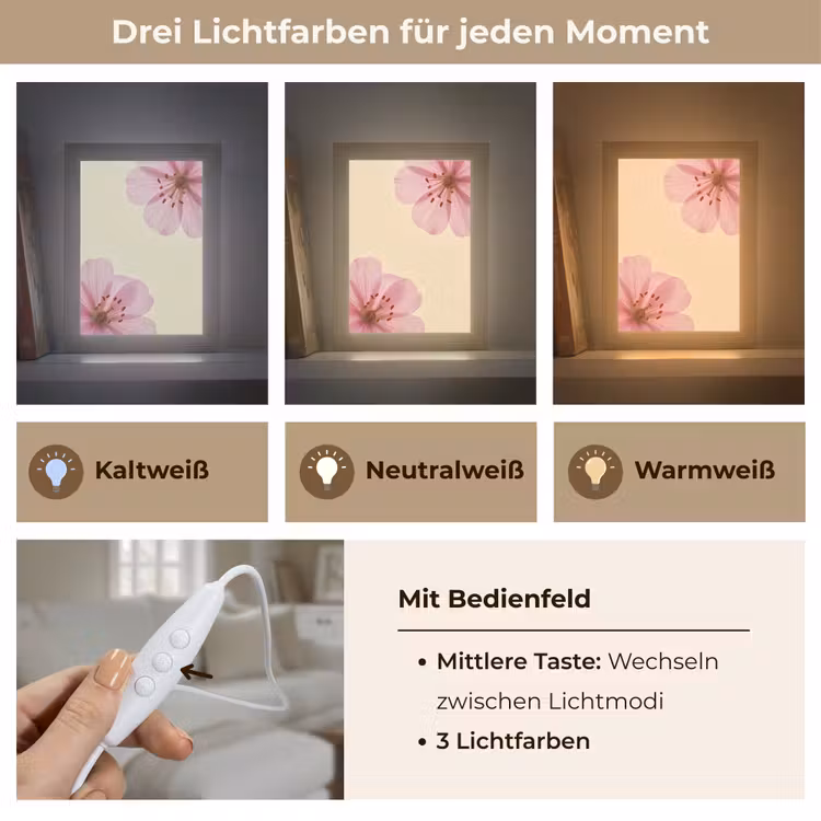 Personalisierte Lightbox - Blumen – Flora – Pastell — 7