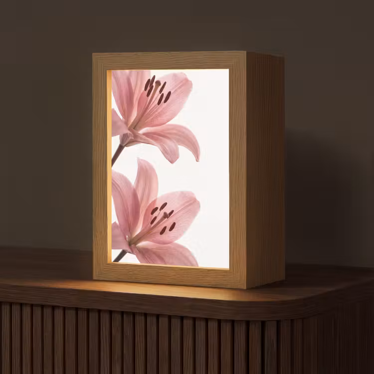 Personalisierte Lightbox - Blumen – Sanft – Modern — 1