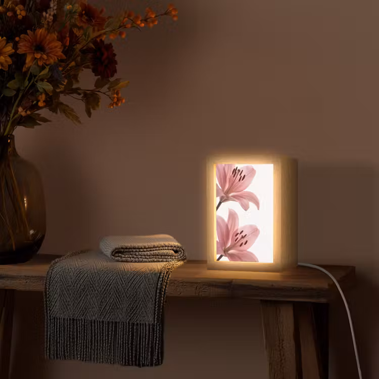 Personalisierte Lightbox - Blumen – Sanft – Modern — 3