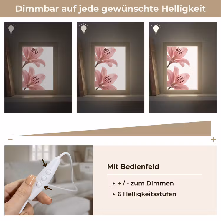 Personalisierte Lightbox - Blumen – Sanft – Modern — 8